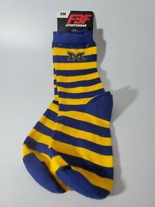 Michigan Wolverines NCAA Adult Crew Socks Size Small Women 1-5