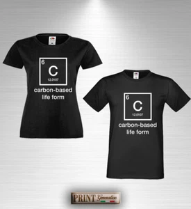T-Shirt CARBON BASED Maglietta Uomo Donna DIVERTENTE SCIENZA ELEMENTI NERD GEEK - Picture 1 of 5