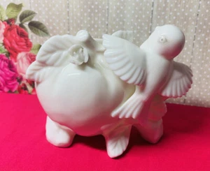 BIRD and APPLE PLANTER - White Porcelain - LENWILE ARDALT CHINA 9689 - Picture 1 of 12
