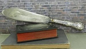 Signed SG 925 Sterling Silver Ice Cream Slicer Knife w/ Tulip Design - Picture 1 of 6
