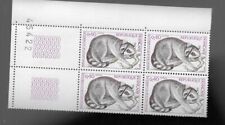 1973 bloc de  4 timbres coin numéroté raton laveur  N° 1754 Neufs **