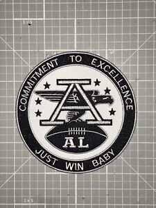 OAKLAND RAIDERS JERSEY PATCH AFL "AL" COMMITMENT TO EXCELLENCE,JUST WIN BABY#2🔥