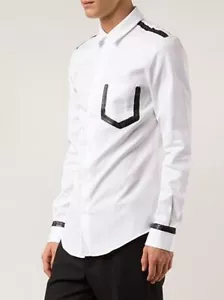 MAISON MARTIN MARGIELA Paris PAINTED POCKET White Detail DRESS SHIRT Italy 48 - Picture 1 of 5