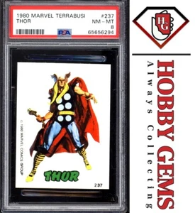 THOR PSA 8 1980 Marvel Terrabusi Sticker #237 - Picture 1 of 2