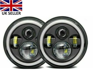 Fit for 90-97 Mazda Miata MX5 Headlamp MX-5 H6024 Pair Halo 7'' LED Headlights - Picture 1 of 10