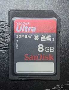 SANDISK 8GB 30 MB/s Class 6 Ultra SDHC Memory Card - USED! - Picture 1 of 2
