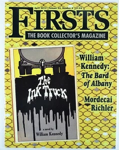 FIRSTS: BOOK COLLECTOR'S MAGAZINE 4/13 WILLIAM KENNEDY BARD OF ALBANY-M. RICHLER - Imagen 1 de 1
