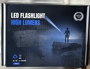 LED Flashlights 3Pack High Lumens Super Bright Multiple Modes Rechargeable NIB - Picture 1 of 4