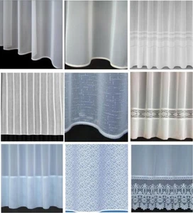 CORTINAS DE RED DE GASA LISA BARATAS RANURA SUPERIOR - Tamaños especiales de caída - Vendido por metro - Imagen 1 de 4