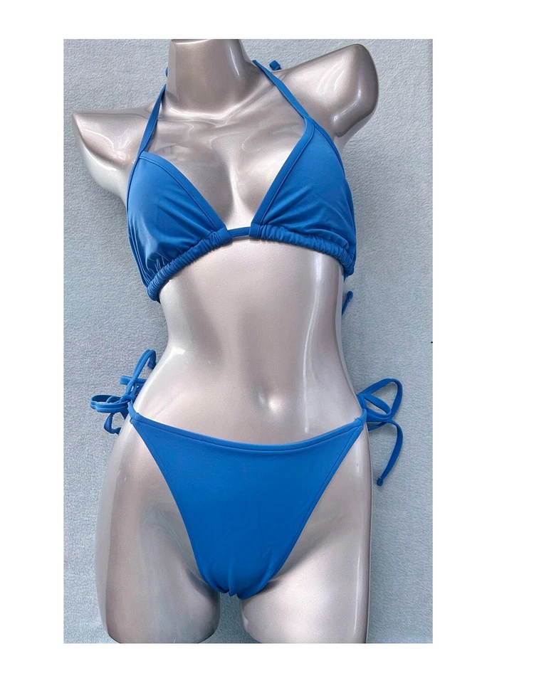 全新无标签 粉色 Frankies 比基尼 Cape May 比基尼上衣和迷迭香比基尼底部 2 件 XL — 第 1/4 张图片