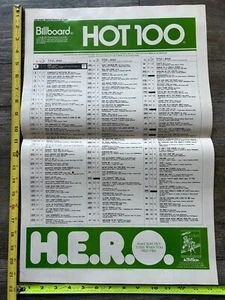 Van Halen Jump #1 BILLBOARD Hot 100 Singles Poster Chart Mar 24 1984 14x21 - Picture 1 of 2