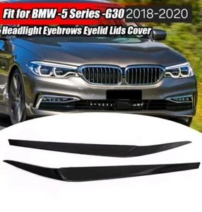 Coprifaro Sopracciglia Nero Lucido per BMW Serie 5 G30 G31 G38 2017-23 - Foto 1 di 11