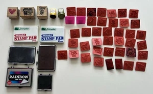 Vintage Stamp Set - 44 Stamps & Ink - Hampton Art Troll Stamps & Other Brands - Picture 1 of 8