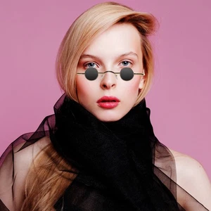 Occhiali da sole rotondi retrò vintage stile punk lenti circolari montatura metallo sunglasses - Foto 1 di 10