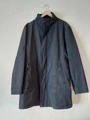 Mens Bugatti  Black Trench Button Up Water Repellent Over Coat Size 42R - Image 1 of 4