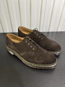 New Dr. Marten 1461 Smiths Repello Suede Chocolate Brown Air Wair - Size 12 US - Picture 1 of 9