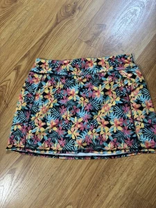 women's floral swim skirt, golf skirt bright floral Emerald 18 size XL EUC - Picture 1 of 1