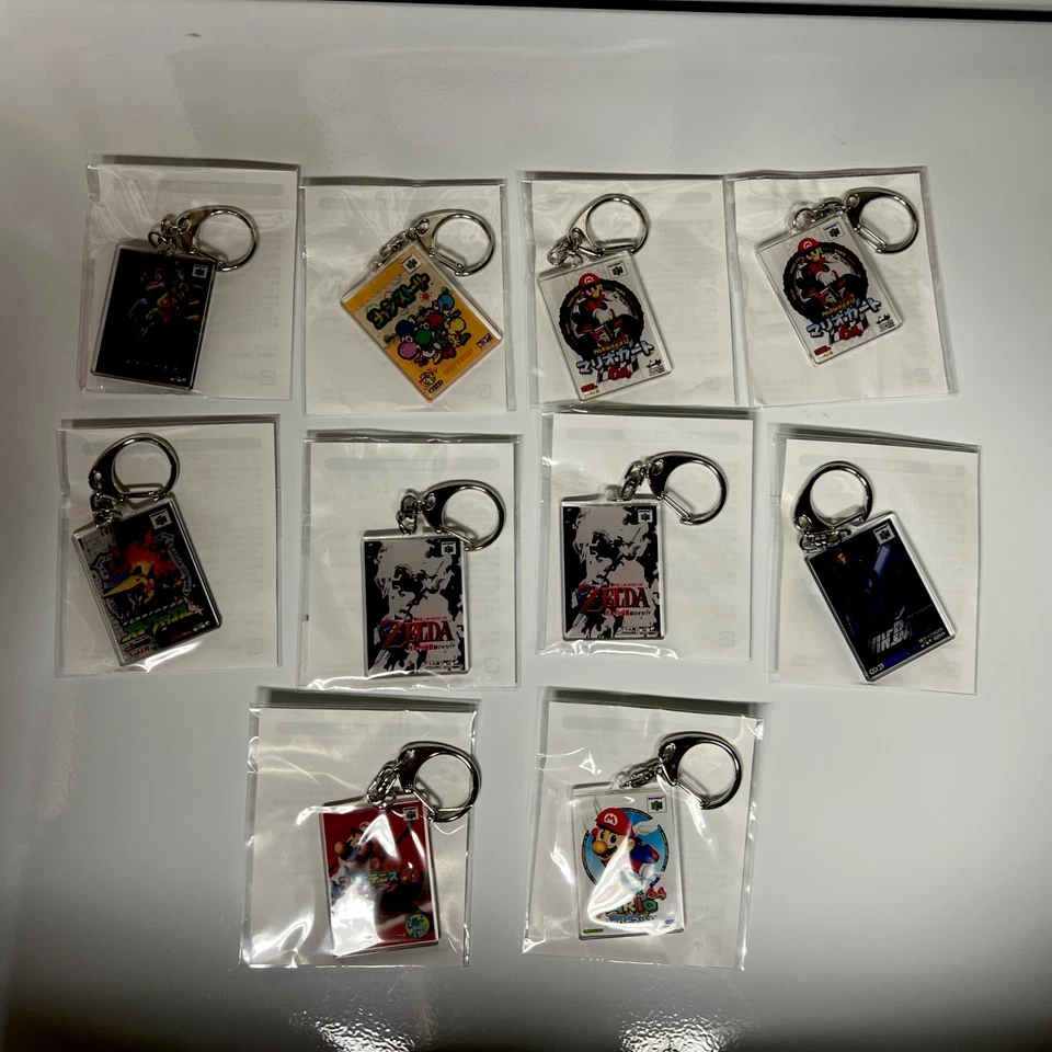 Super Mario 64 Nintendo Package 6 Keychains - From Japan