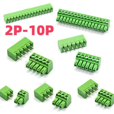 KF15EDG 3.81mm Female Male Cable Plug Crimps PCB Screw Connector 2 3 4 6 8 10P - Image 1 of 4