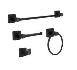 Acehoom QHT-4J 4-teiliges Badbeschlag-Set mattschwarz 1006879113 OPEN BOX - Bild 1 von 5