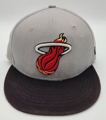 Miami Heat Gray YOUTH New Era 9Fifty Snapback Hat Cap Hardwood Classics - Image 1 of 4