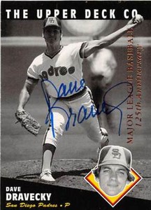 Dave Dravecky autographed baseball card 1994 Upper Deck #84 All Time Heroes Gold