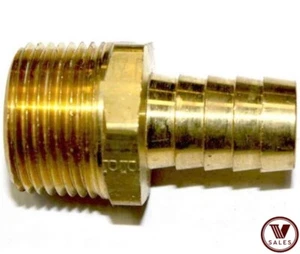 FACTORY NEW! 3/4" Hose Barb x 3/4" Male NPT Brass Fitting 102-1212C - Picture 1 of 3