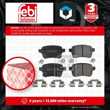 Brake Pads Set fits OPEL CORSA E 1.4 Rear 2014 on B14XEL 095517078 1605285 Febi