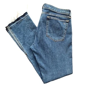 Rag & Bone Women's La Paz Split Hem Jeans Size 31 Blue Mid Rise - Picture 1 of 12