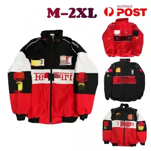 Motorcycle Racing Team Sports Costume Ferrari Motorcycle Jacket Warm Winter AU - Picture 1 of 20