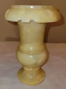 Jarrón de Colección Alabastor Homers 9 1/4" Alto Mármol Ónix Alto Madrid España - Imagen 1 de 11