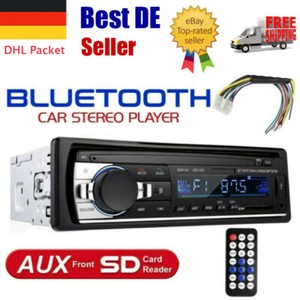 AUTORADIO MIT BLUETOOTH FREISPRECHEINRICHTUNG USB AUX SD MP3 1DIN Fernbedienung