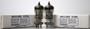 ECF80 MULLARD made in Gt.Britian Amplitrex Tested 1 Match Pair 2 Pcs - Picture 1 of 14