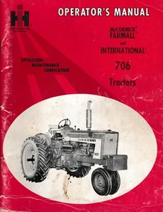 McCormick Farmall and International 706 Tractor Operator's Manual - Picture 1 of 1