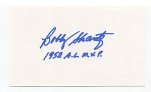 Bobby Shantz Signed 3x5 Index Card Autographed MLB Baseball New York Yankees - Picture 1 of 2