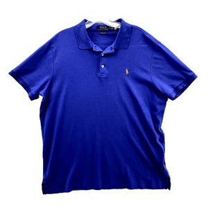 Camisa Polo Ralph Lauren Hombres Grande Azul Personalizada Calce Ajustado Preppy Carne Poni Clásica - Imagen 1 de 9