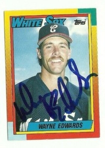 Wayne Edwards 1990 Topps Traded signed auto autographed card White Sox