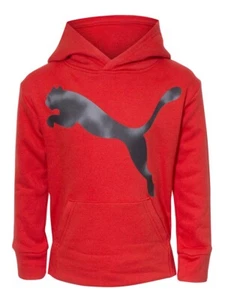 Puma Hooded Sweatshirt Little Boy's Pullover PFA20V7P-00123 Red Sz: 4 - Picture 1 of 2