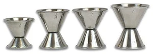 Bartender Jigger Professionale Set Barware Acciaio Inox 4pz Bar Tools Nuovo - Foto 1 di 8