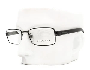 Gafas Bvlgari BV 1041 128 negro pulido con logotipo plateado 52-18-140 - Imagen 1 de 5