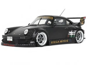 2010 PORSCHE RWB 964 STELLA ARTOIS MATT BLACK 1/18 MODEL CAR BY GT SPIRIT GT918 - Picture 1 of 6