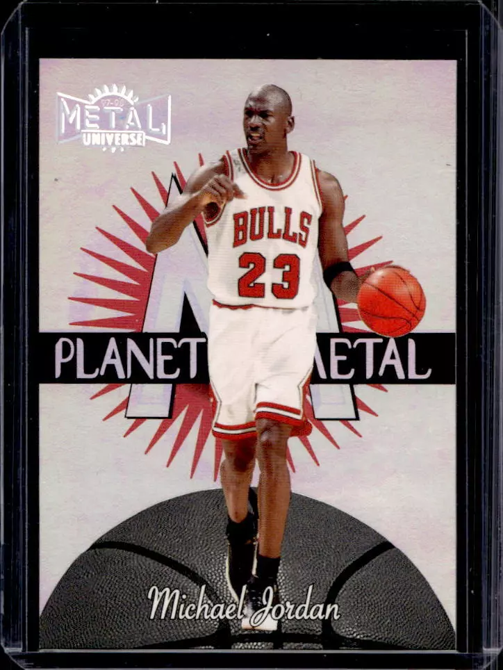 1997-98 Metal Universe Michael Jordan Planet Metal Insert #1PM Bulls