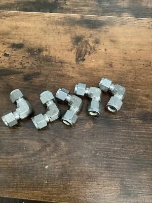 Ham-Let 765L-SS-3/8 Stainless Steel 316 3/8" Compression Union Elbow Lot Of 5 - Image 1 of 3
