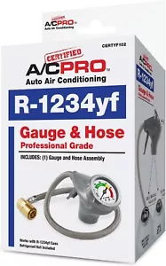 Reusable A/C Pro R1234YF Refrigerant Gauge and Charging Hose with Trigger - Picture 1 of 2