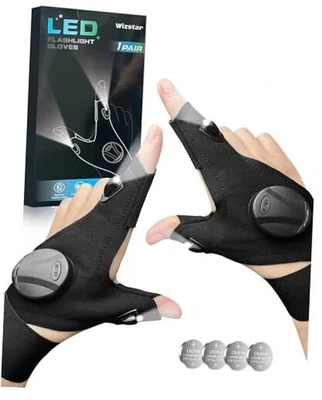LED Flashlight Gloves, Unique Gifts for Men Dad Boyfriend Him Husband,  - Image 1 of 4
