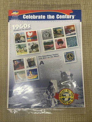 USPS Stamp Collection Celebrate the Century Series  1960's NIP Set 7 Of 10 - Image 1 of 2