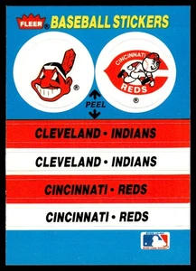 1987 Fleer Team Stickers Indians / Reds - Picture 1 of 2