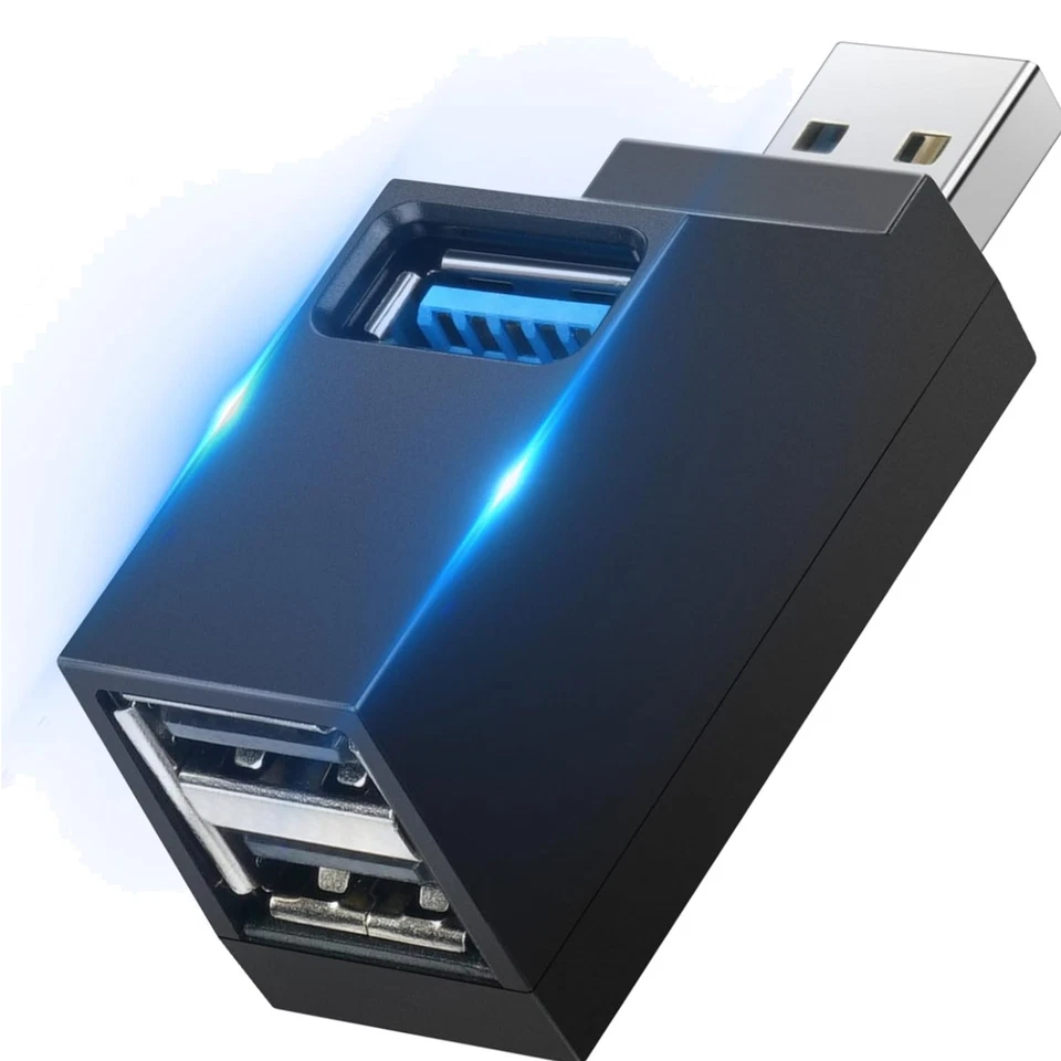 Mini USB 3.0 Hub mit 3 Anschlüssen – Kompakt und leistungsfähig für alle Geräte - Bild 1 von 1