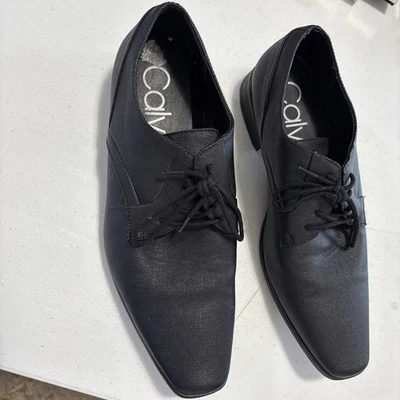 Calvin Klein Mens Benton Oxford Black Diamond Leather Size 10.5 - Image 1 of 4