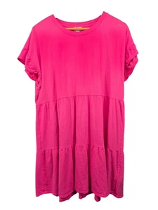 J.Crew Womens XL Pink Tiered Cotton Dress - Picture 1 of 5